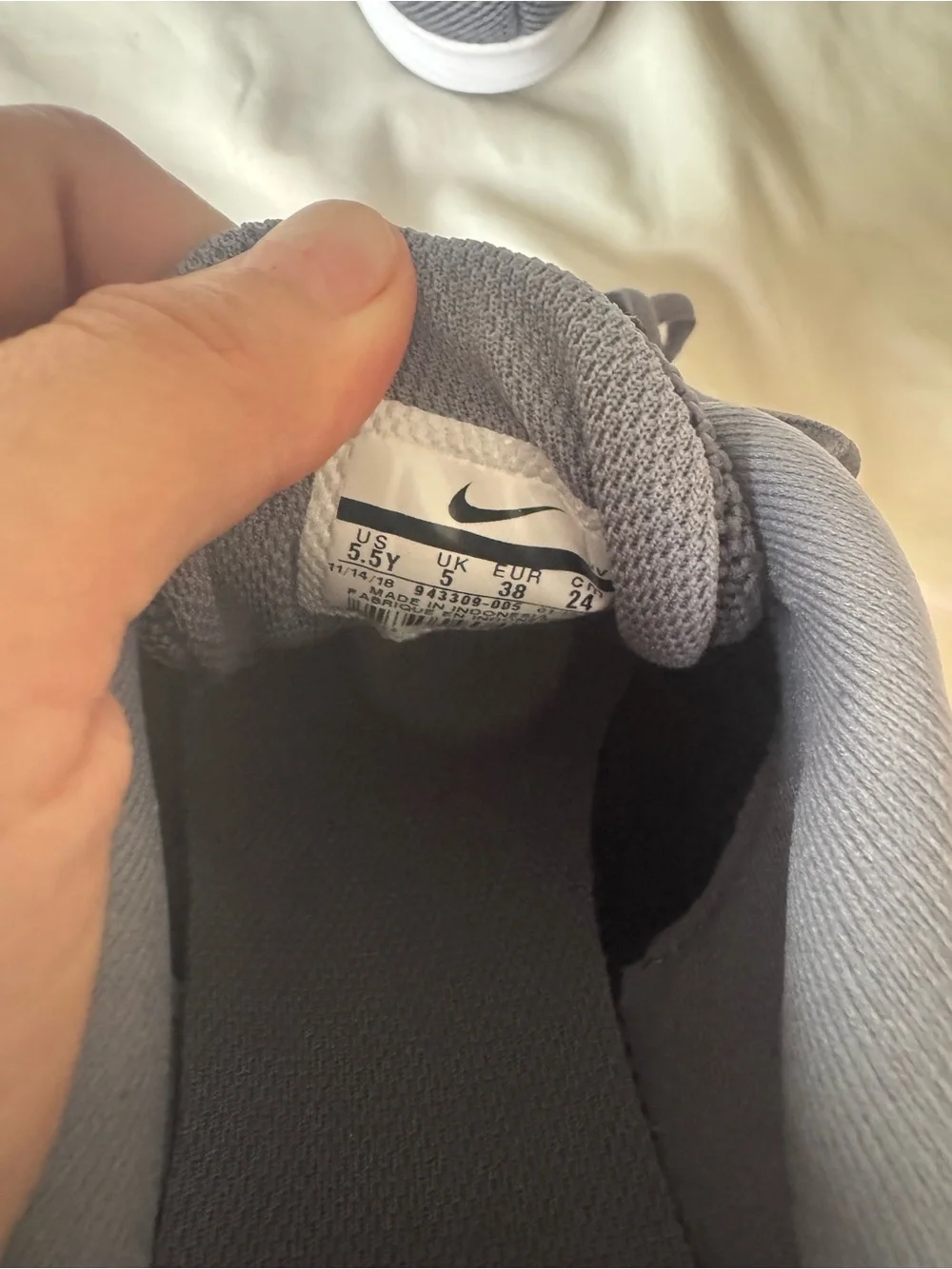 Nike Dark Gray Athletic Trainers with White Sole